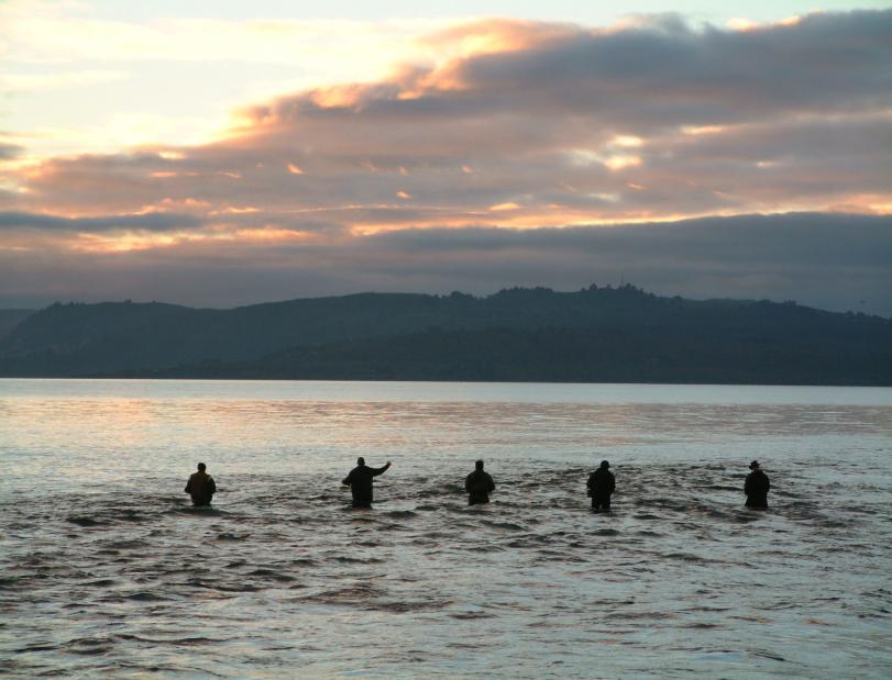 Trout fishing at Lake Taupō