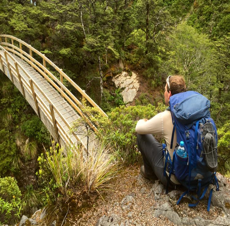 Taking a break above the amazing Rangiwahia bridge. 