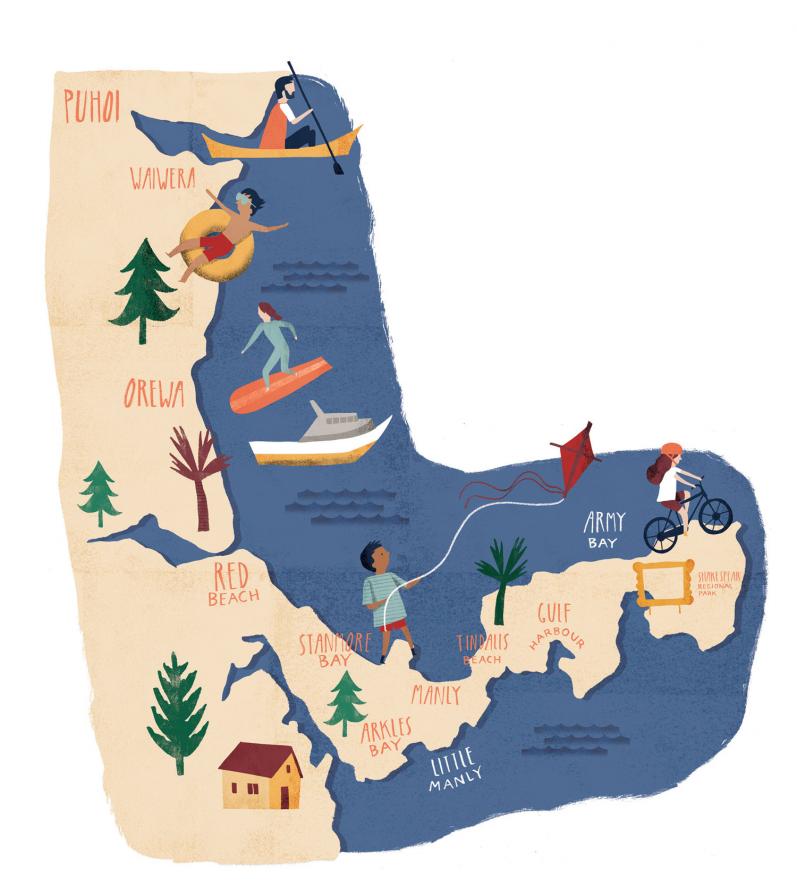 Illustrated map of the Rodney district