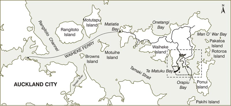 Te Matuku Marine Reserve map