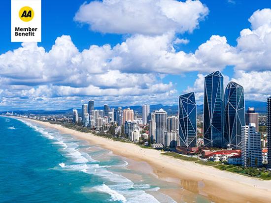 The shoreline of the Gold Coast in Australia 