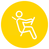 A person wearing a seatbelt icon