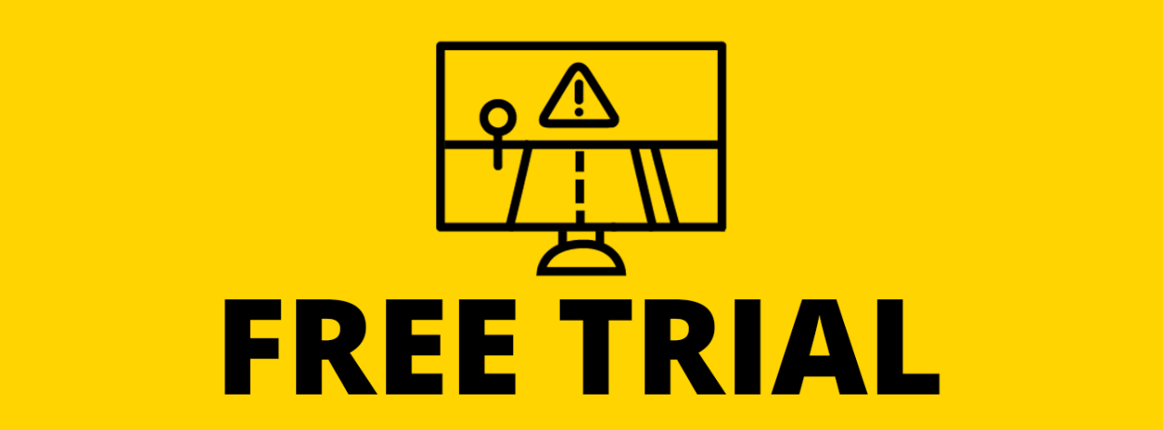 Illustration of a trial roadcode test with the Free Trial copy below