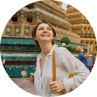 Girl smiling in Southeast Asia