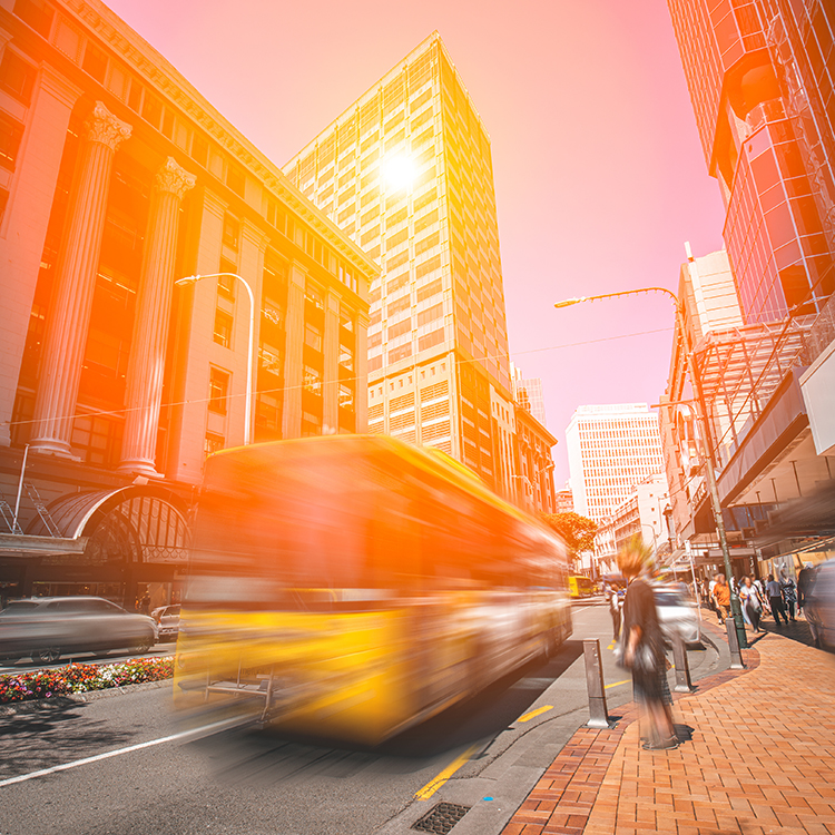 Buses are the most used public transport service. 