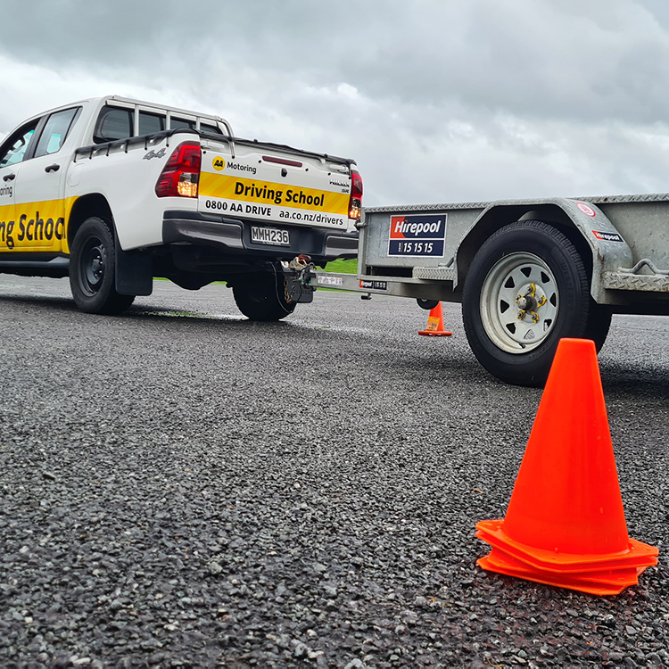 Navigating the cone slalom on a Trailer Training course. Photo by Rob Proctor.