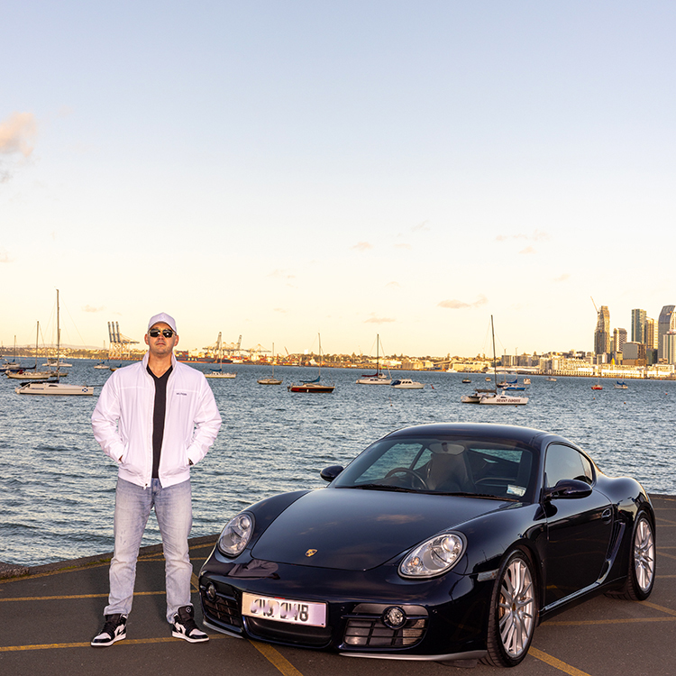 Dom with his 2006 Porsche Cayman