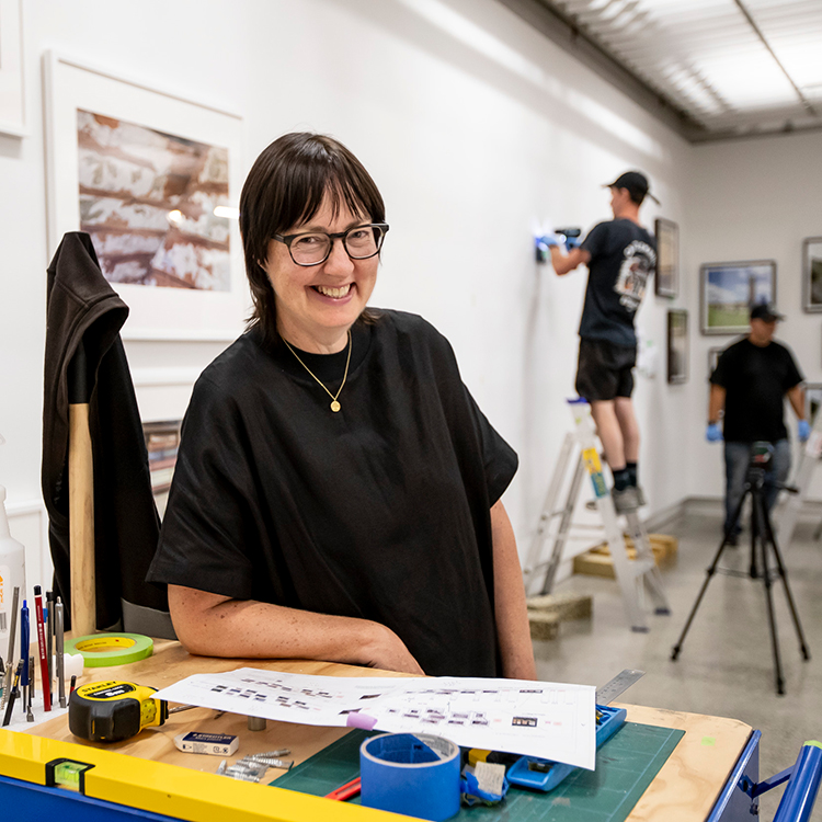 Slow Burn Ahi Tamau curator Lissa Mitchell. Photo by Maarten Holl.