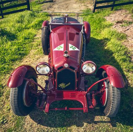 A beautiful replica 1931 Alfa Romeo racing car.