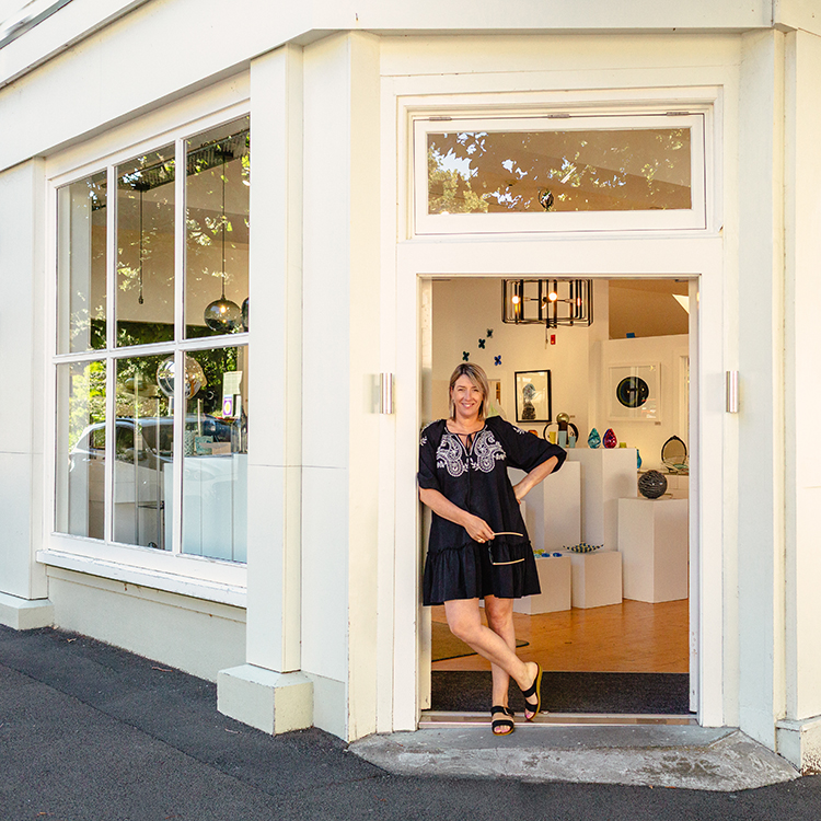 Katie at her Brown and Co gallery in Whanganui. Photo by Alanah Brown.