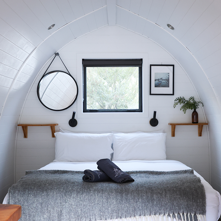 Compact, but stylish accommodation at Maruia Hot Springs.