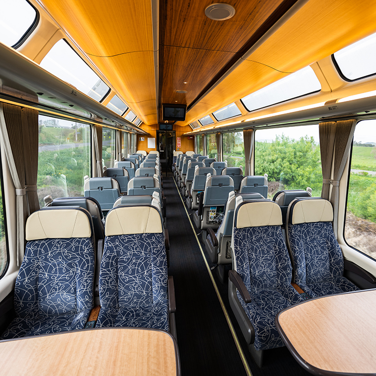 Comfortable seating on the Coastal Pacific