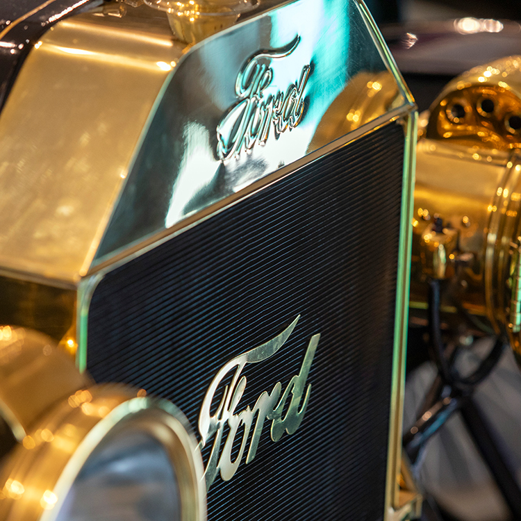 An immaculate vintage Ford at the Nelson Classic Car Museum.