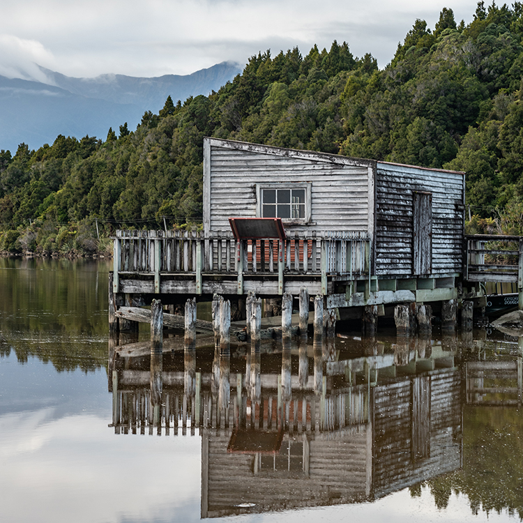 The famous Ōkārito boatshed. Photo by Mark Low.