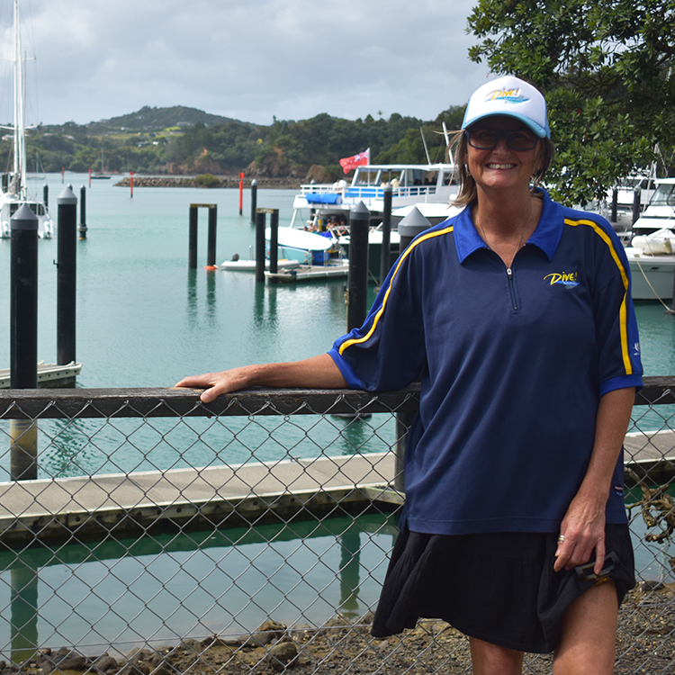 Kate Malcolm from Dive! Tutukaka. Photo by Michael Botur.