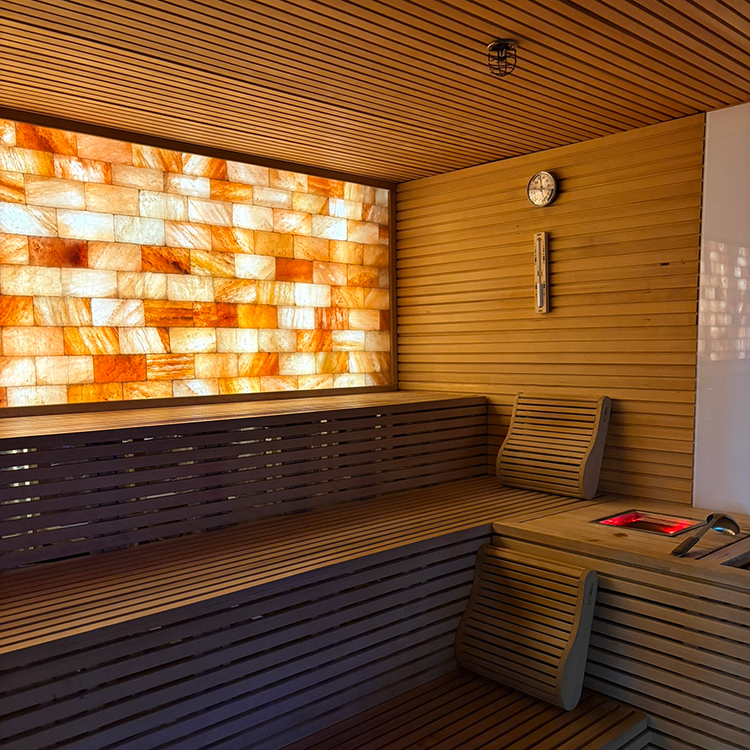 The Himalayan salt sauna at Wai Ariki. Photo by Jo Percival.
