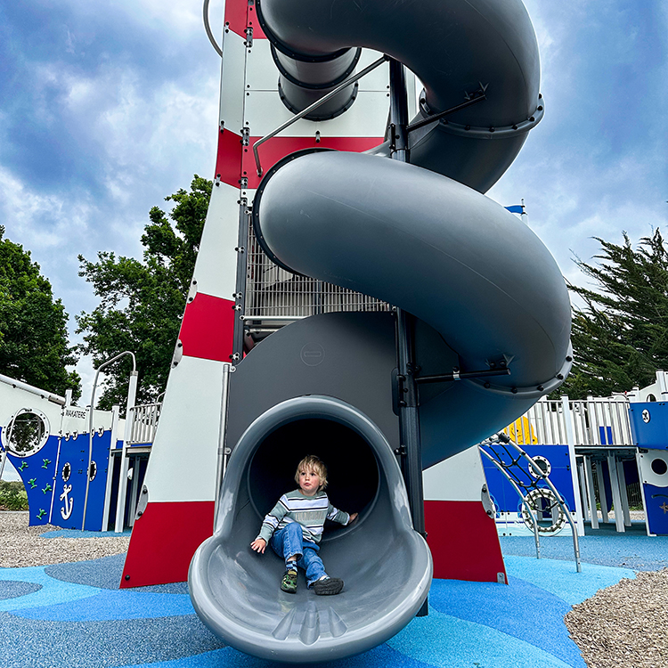 Making a playground pitstop. Photo by Monica Tischler.