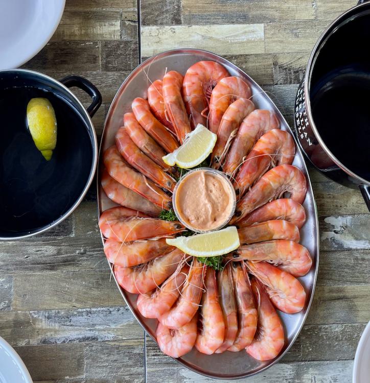 Famous Mooloolaba prawns.