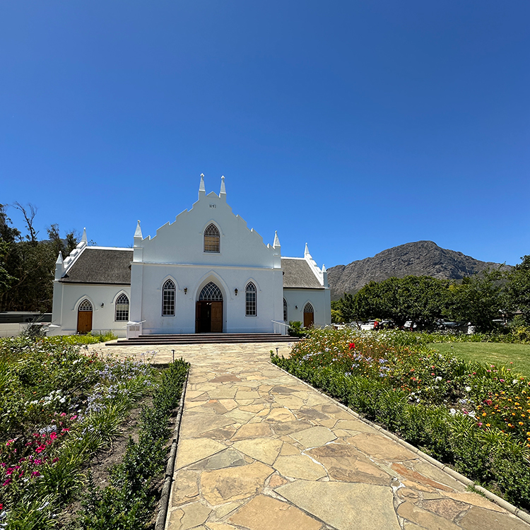 A heritage building at Franschhoek. Photo by Jacqui Gibson.