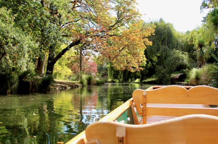 Punting on the Ōtakaro Avon River