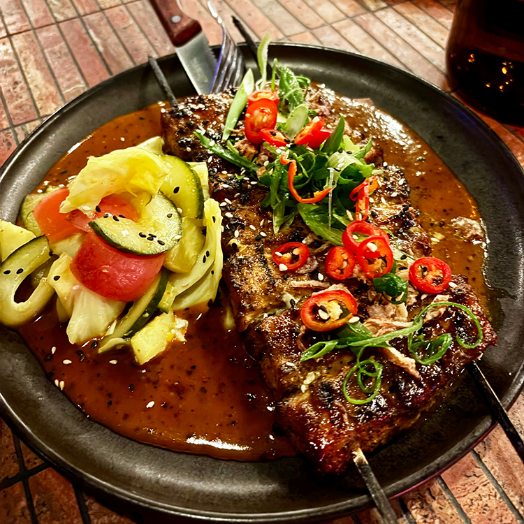 The crocodile at Karla is delicious. 