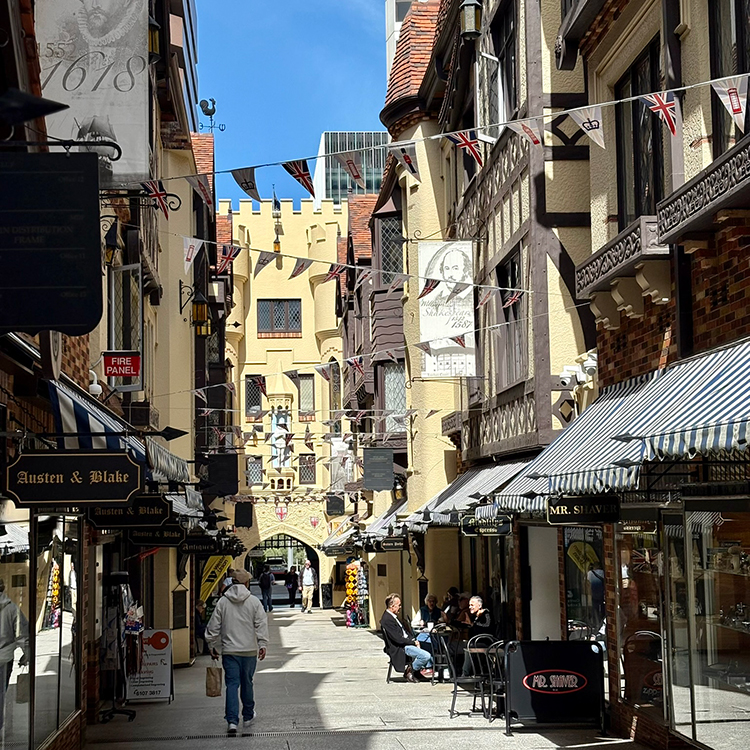 London Court in Perth is like stepping into Tudor England.
