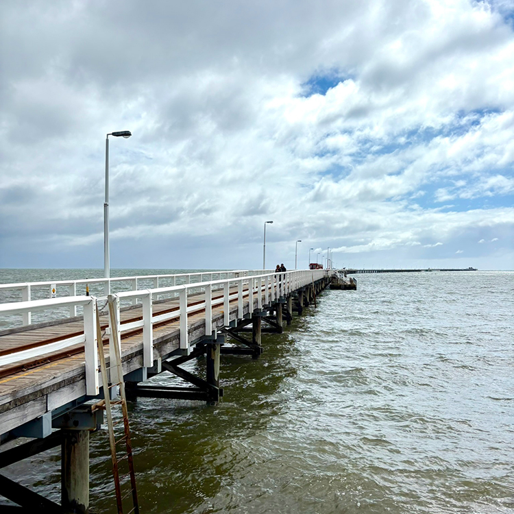 The 1.8km Busselton Jetty is the longest wooden jetty in the Southern Hemisphere. Photo by Jo Percival.
