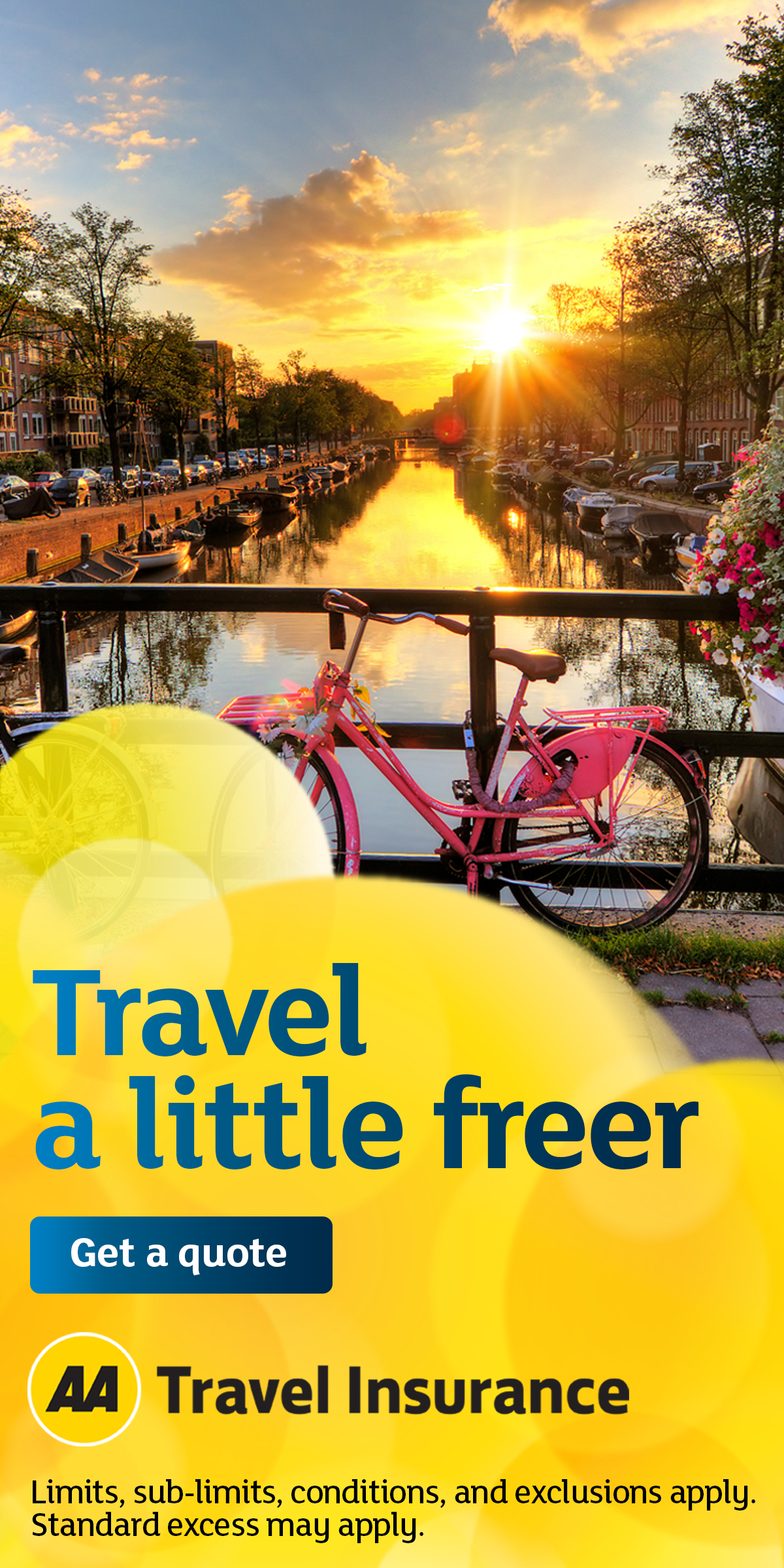 AA Travel Insurance banner
