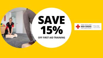 Save 15% Off first aid training with New Zealand's Red Cross