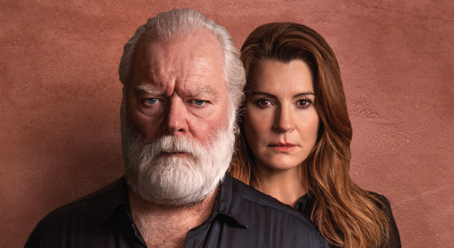 Promotional image of two leads