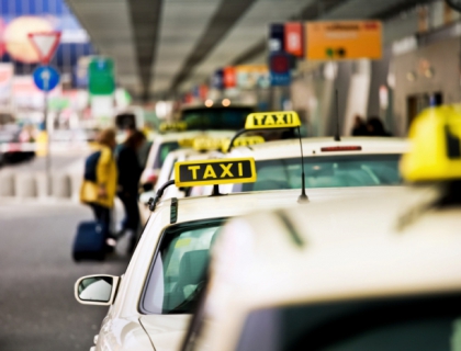 Taxis lined up photo