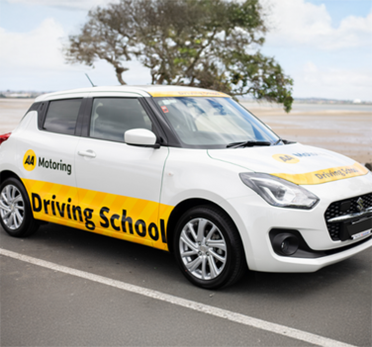 AA Driving School car parked - Generative AI to expand