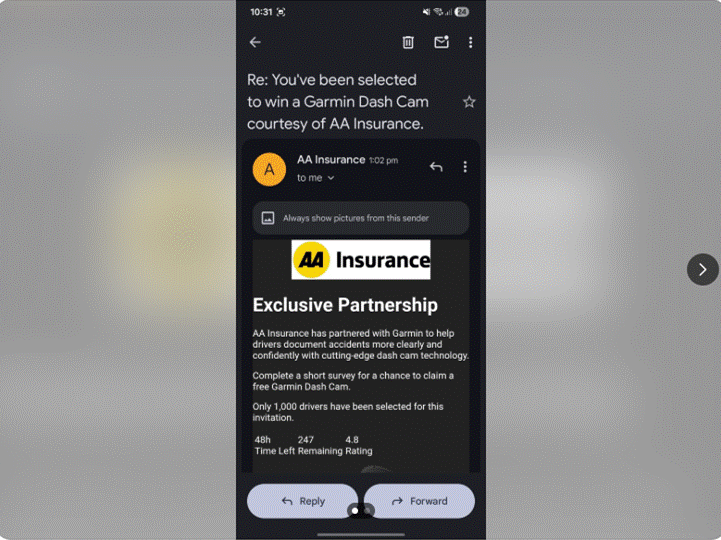 Scam email from smartfuel hackers