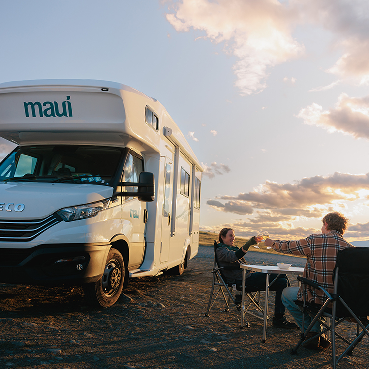 Campervan travel gives you the freedom to stay in many beautiful locations around New Zealand.