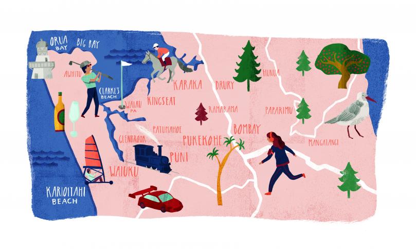 Illustrated map of the Franklin District